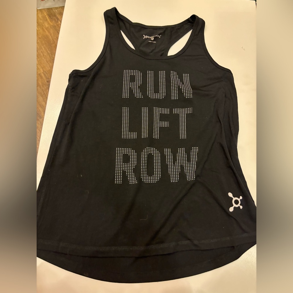 Orange theory black tank top size M
